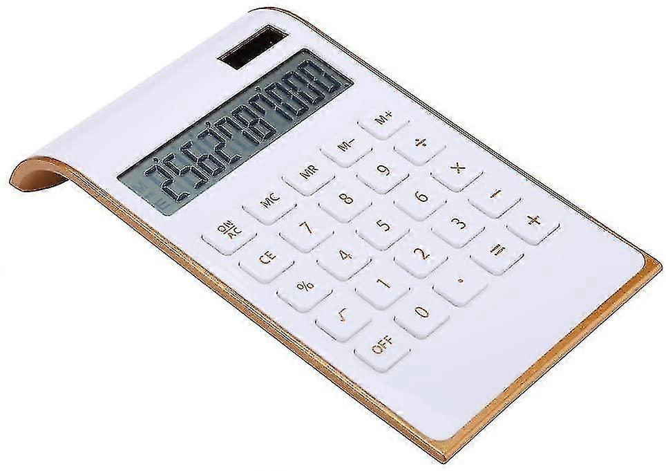 Calculator, Slim Elegant Design, Office/home Electronics, Dual Power Desktop Calculator, Solar Power