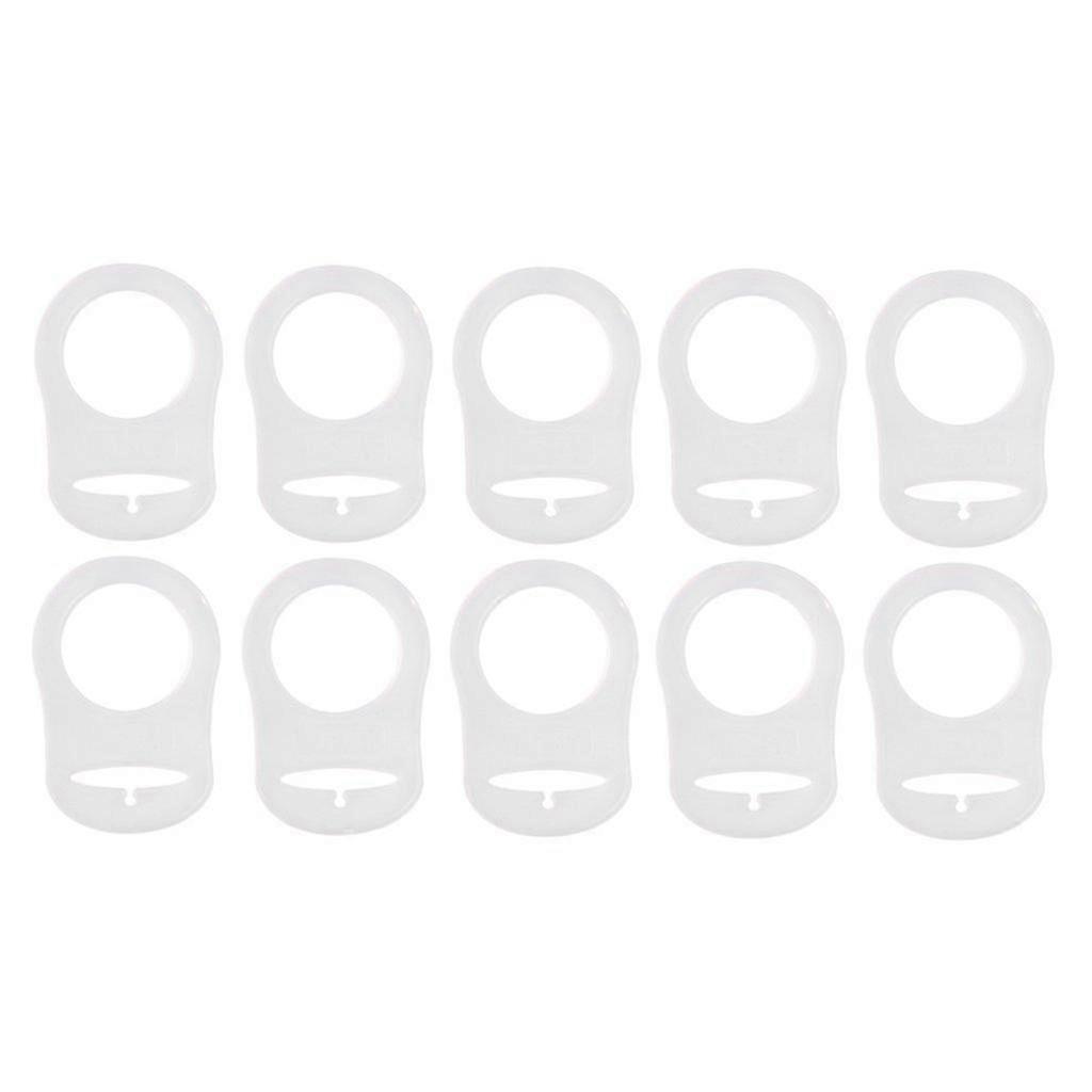 Nuovo 10 pezzi pulsante anello in silicone ciuccio supporto manichino adattatore trasparente nuovo