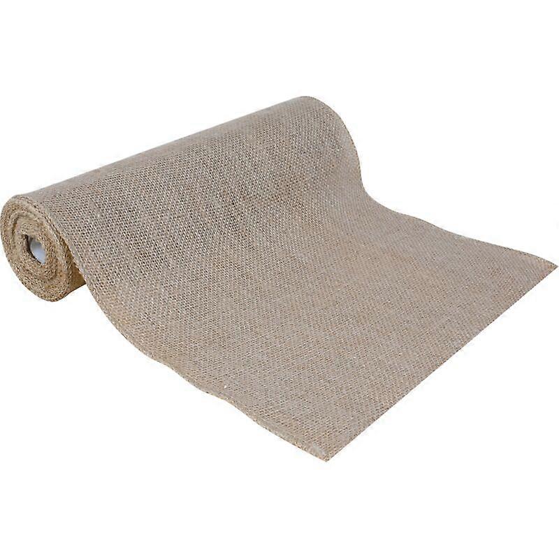 2024 Jute Table Runner 5 M x 30 cm for rustikk bryllupsdekorasjon - Natural Jute Canvas Roll 5 meter lang og 30 cm bred for rustikk og vintage bryllup