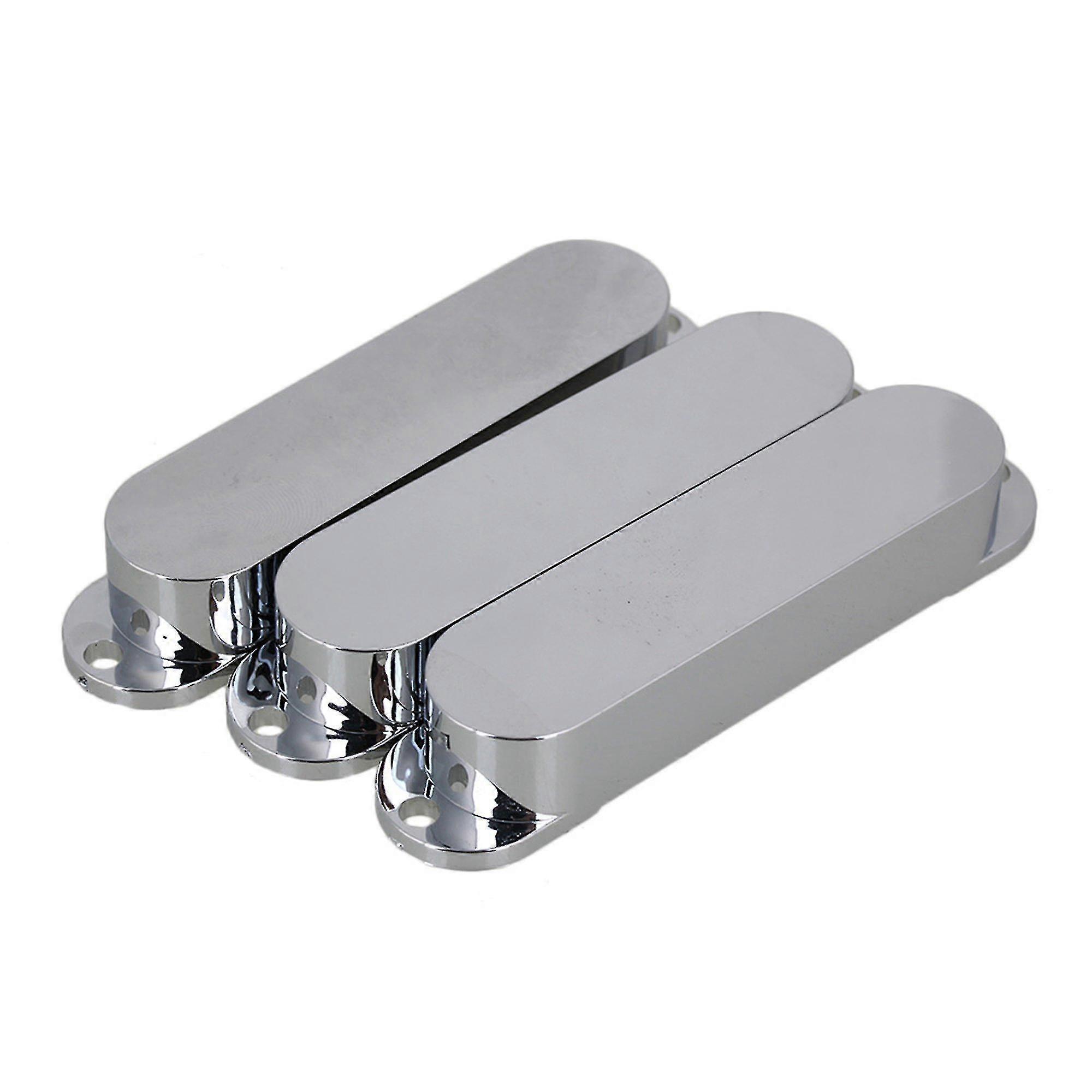 高品質A1 3pcsシルバープラスチックスムースクローズドエレキギターシングルコイルピックアップカバー