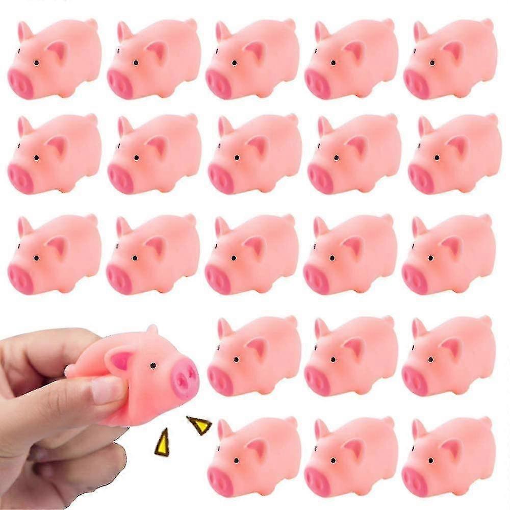 20個かわいいピンクピギートイフィギュアケーキトッパーデコレーション用