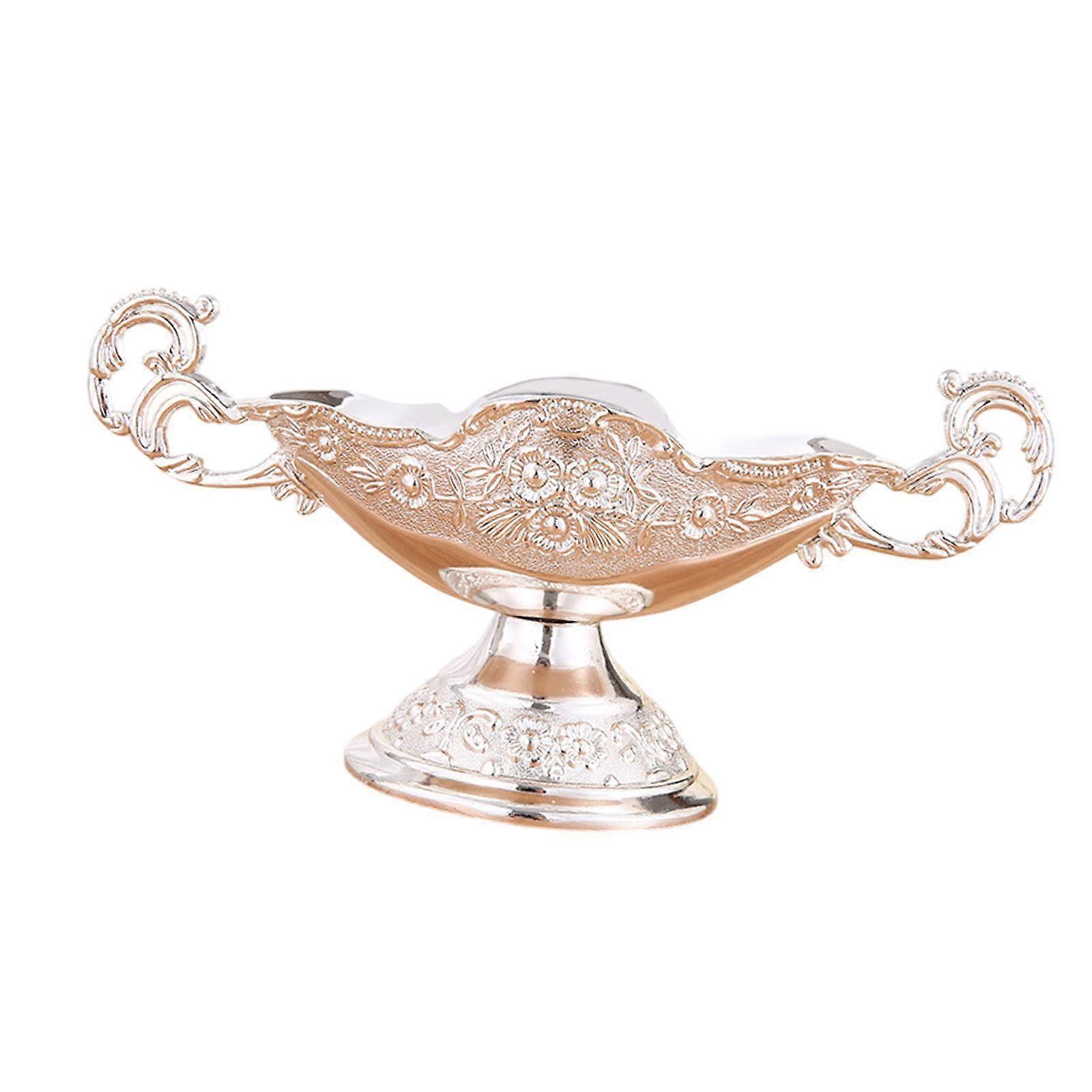 ハンドル付きフルーツボウル亜鉛合金フルーツトレイコーヒーテーブルパーティーウェディング