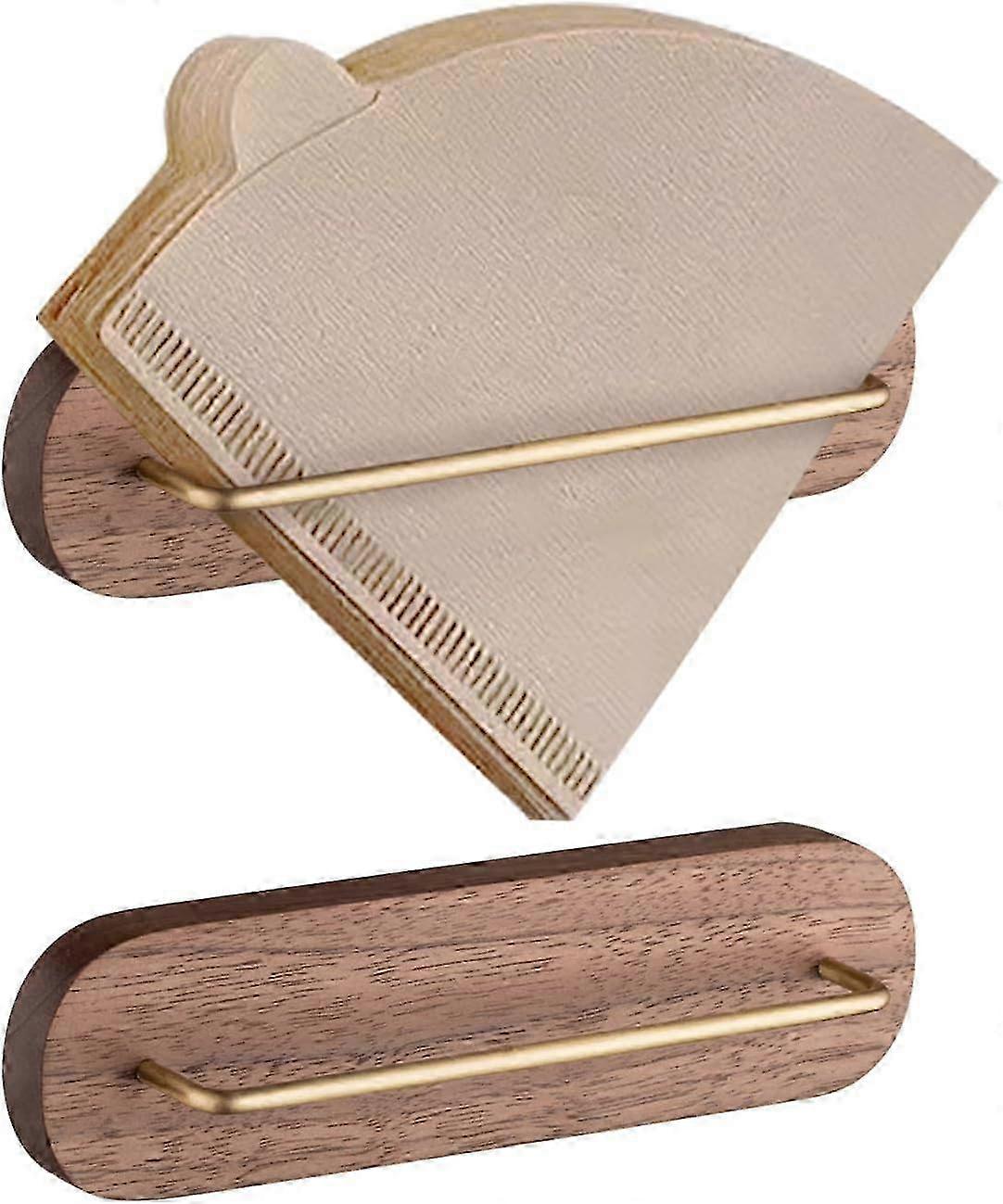 2 Pcs Wall Mount Coffee Filter Holder with Adhesive Sticker