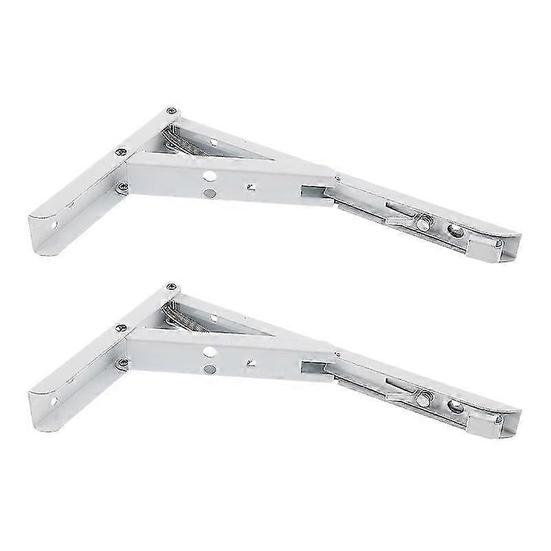 2 Pieces of Foldable Metal Shelf Bracket Corner Support Bracket Display Stand -195 x 23 x 111mm