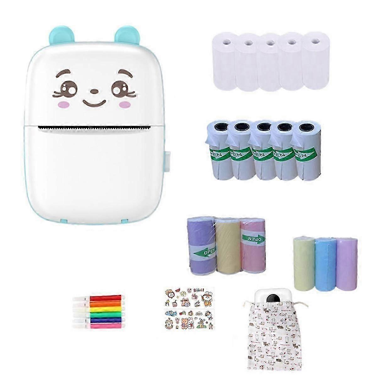 Portable Label Printer Mini Bluetooth Label Stickers Thermal Printer Label Memo List Printing Clear