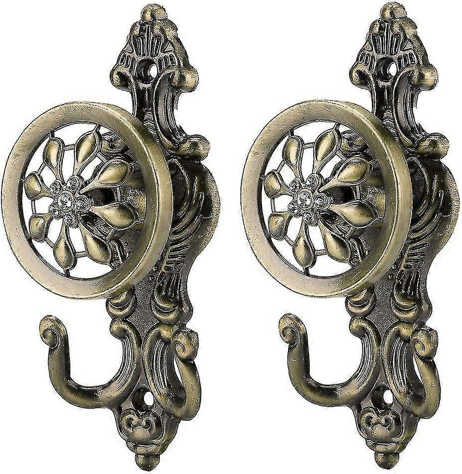 Bronston zinklegering tieback gardinkrokar (2 st, brons)