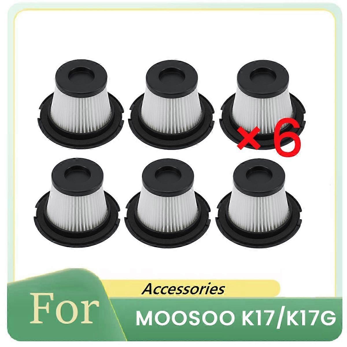 6 PCS HEPA Filter for K17 K17G Sweeper Accessories Cleaner Parts Replacement