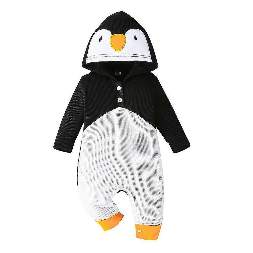 0-18 μηνών Μωρό αγόρι κορίτσι Πιγκουίνος Onesie με κουκούλα Romper Χριστούγεννα Cosplay Κοστούμι Ολόσωμη φόρμα Δώρα-YKY416