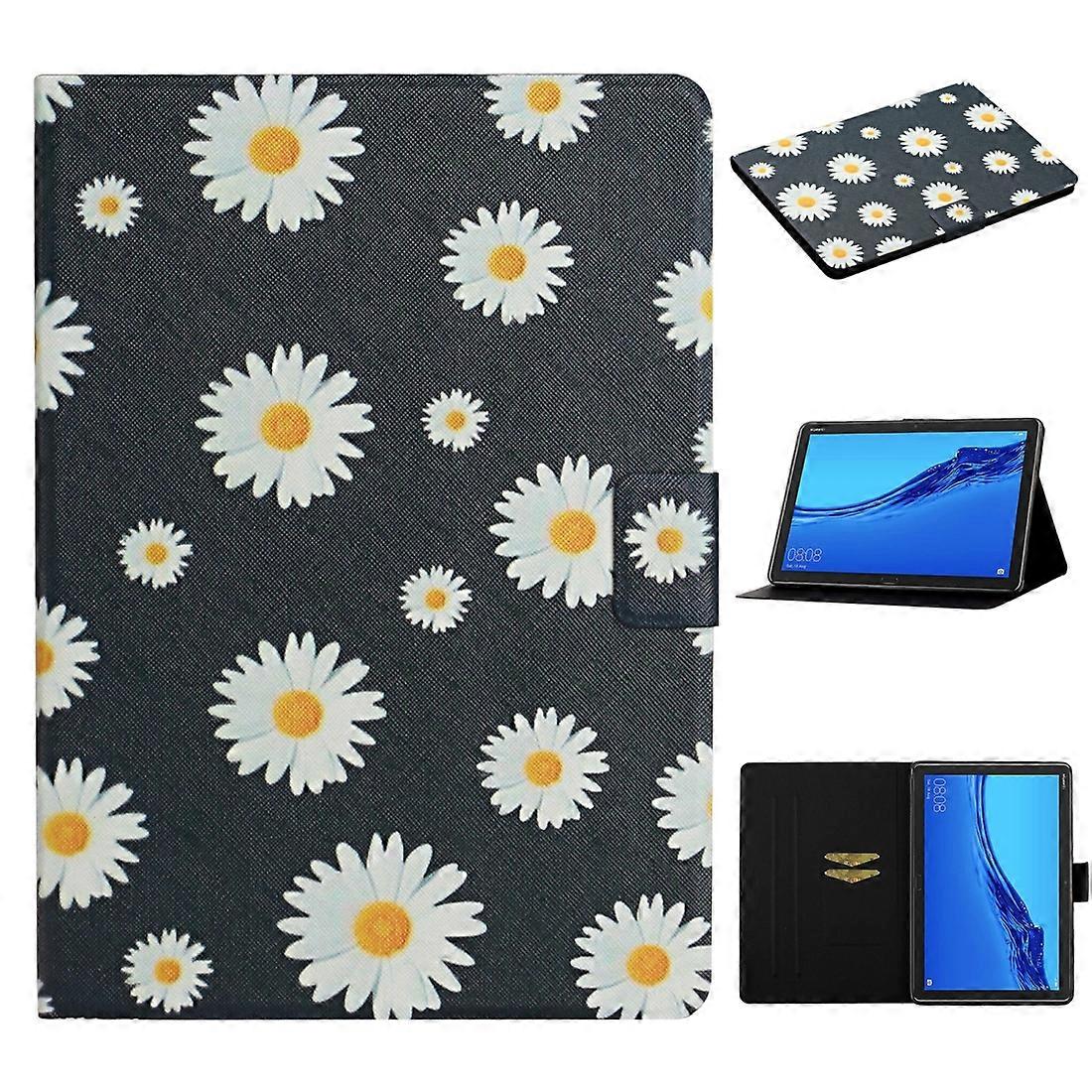 Flower Pattern Horizontal Flip Leather Case with Card Slots & Holder For Huawei MediaPad M5 lite 10.1