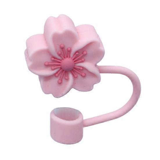 Silicone Flower Straw Cap 10mm Diameter Cute Straw Topper Dust-Proof Drinking Straw Covers Cap Reusable Straw Tips Lids Gift for Party Decor