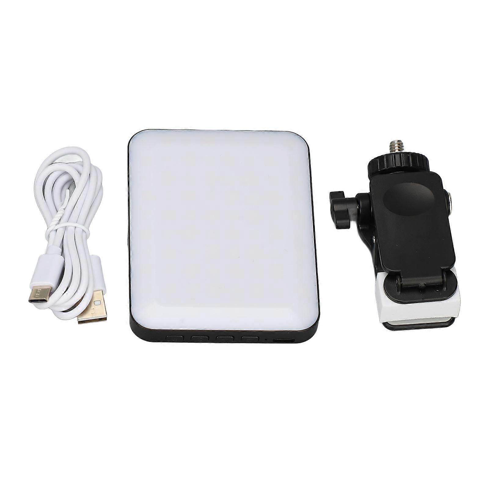 Rechargeable LED Video Light with Clip - 3 Modes, 9 Levels, 3000k-6500k for Vlogging