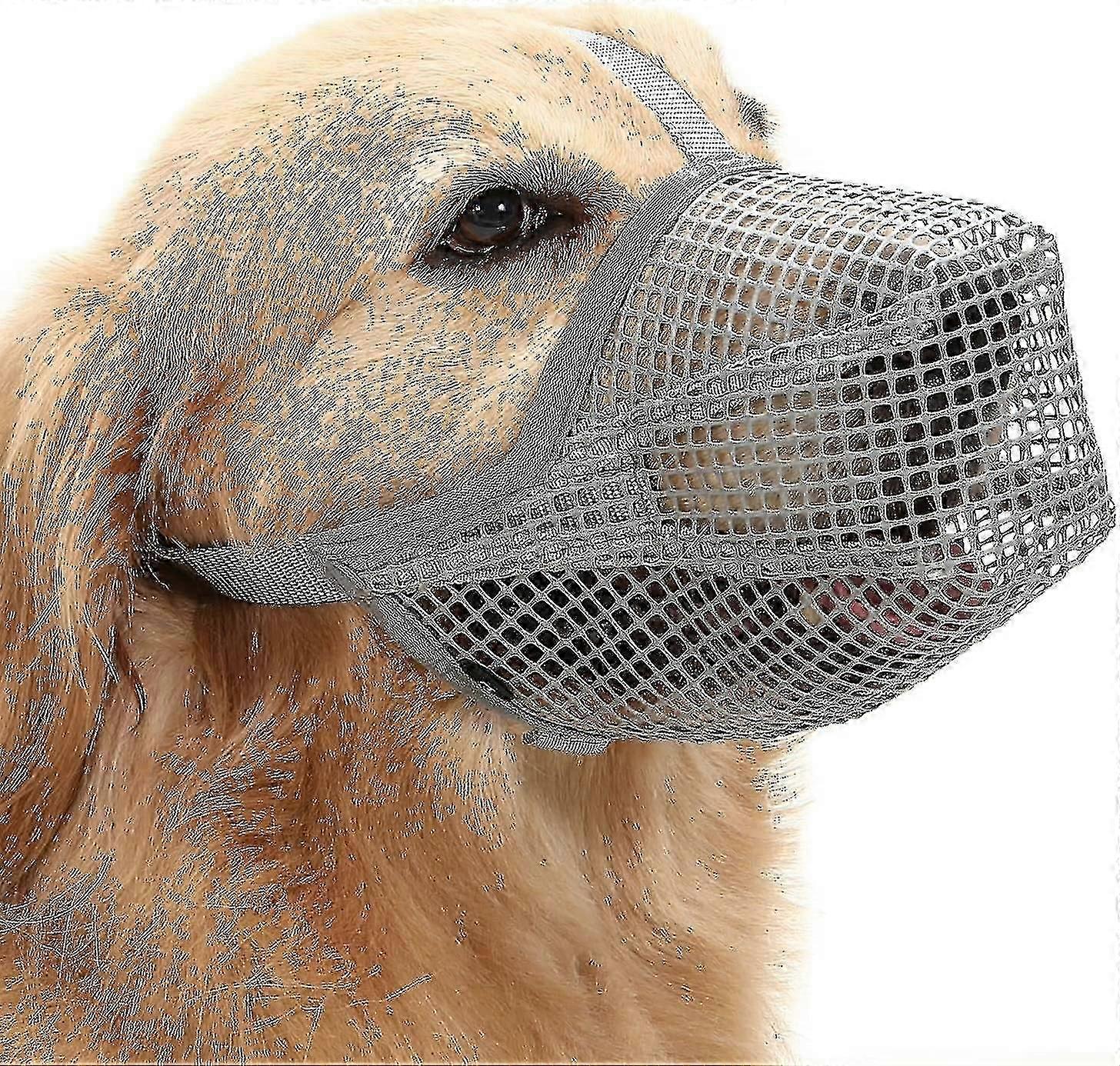 Dog Muzzle, Soft Basket Muzzle for Medium Large Dogs, Best to Prevent Biting ~