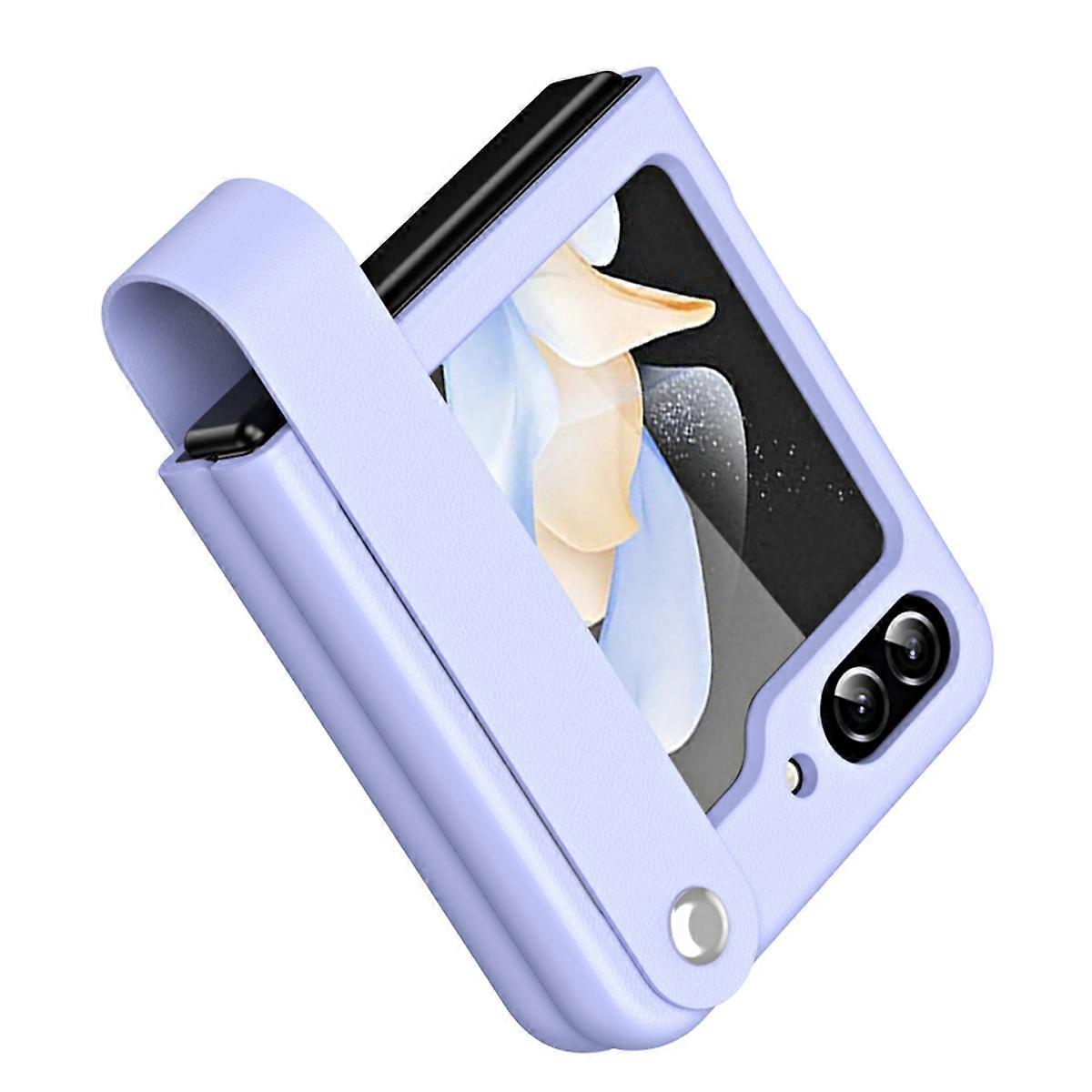 Hand Strap Type Leather Phone Case For Samsung Galaxy Z Flip5