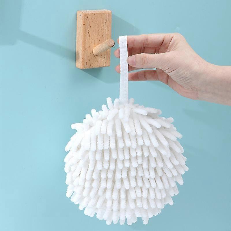 Bathroom Hand Towels Plush Kitchen Bathroom Towels Soft Plush Quick Dry Water Absorbent Kitchen Quick-Drying Towel for Dry Hands Ball Chenille beads