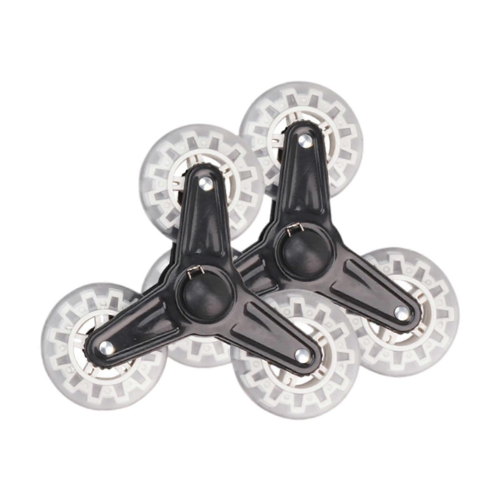 2x Trolley Triangle Wheels Lightweight Practical Anti Slip for Foldable Cart