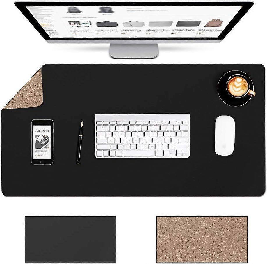 Desk Mat, Cork, Vegan Leather, Waterproof