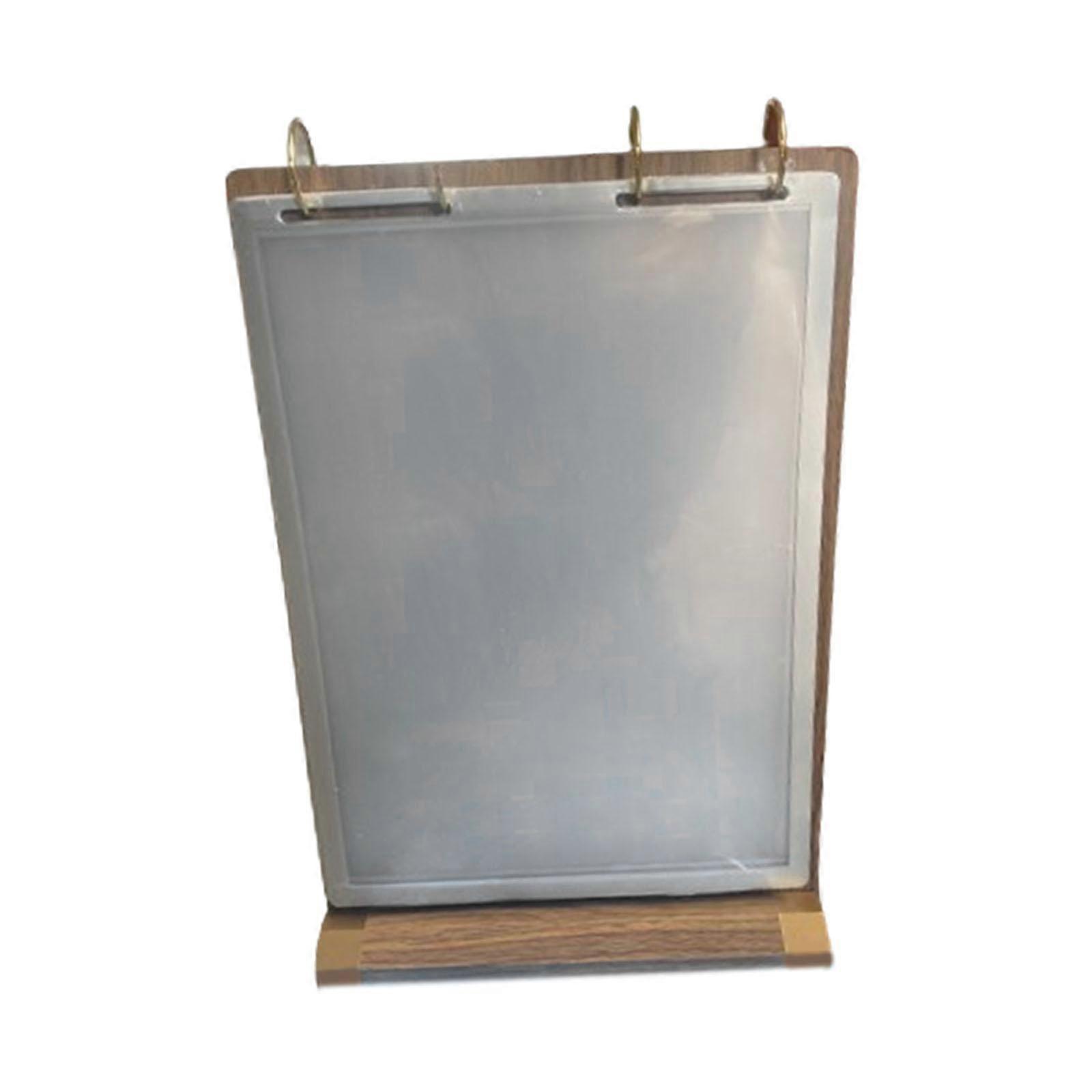 A4 Multi Page Flip Display Card Vertical Menu Display Stand for Store Office