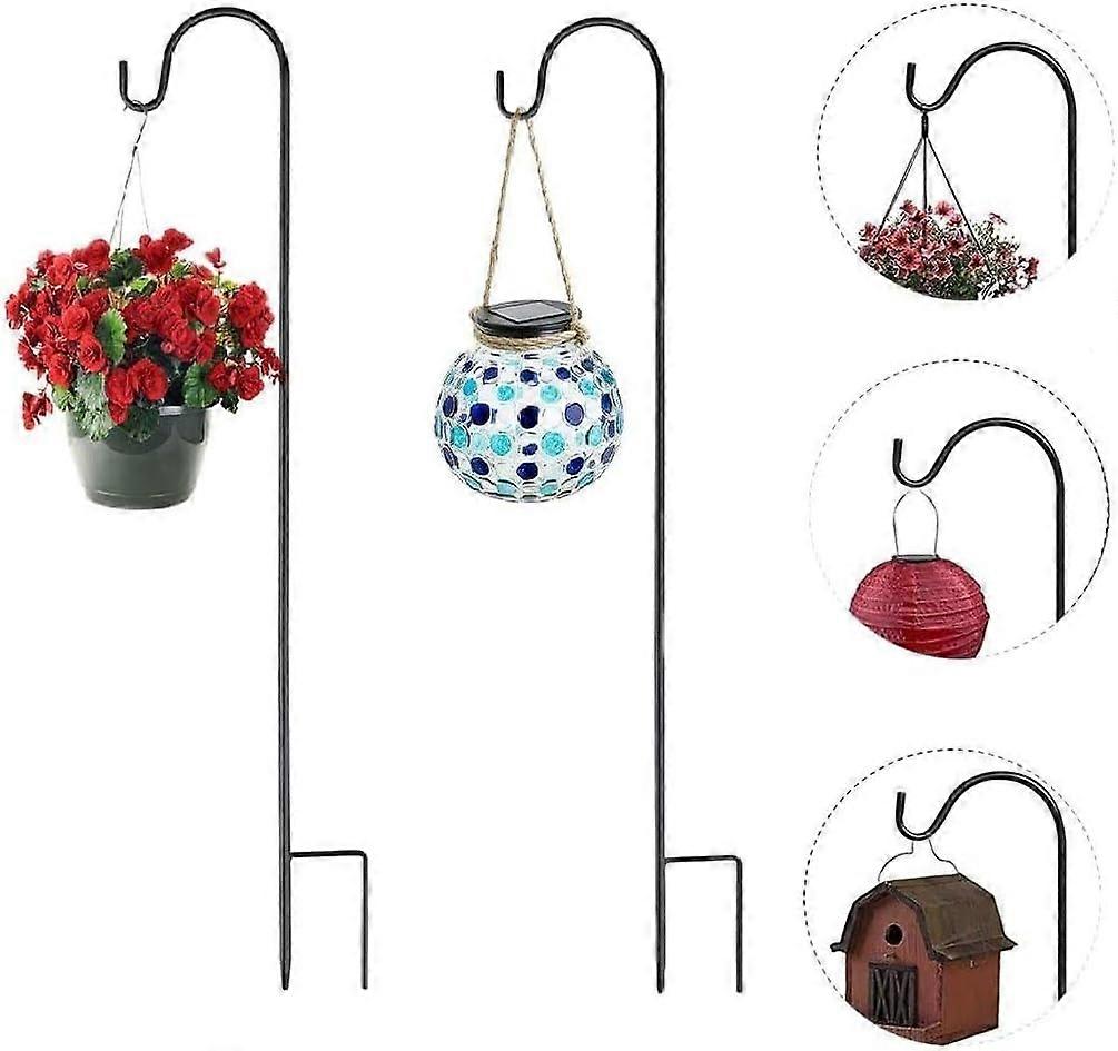 2pcs- Hook -2 Angle diameter 1cm black height 120cm