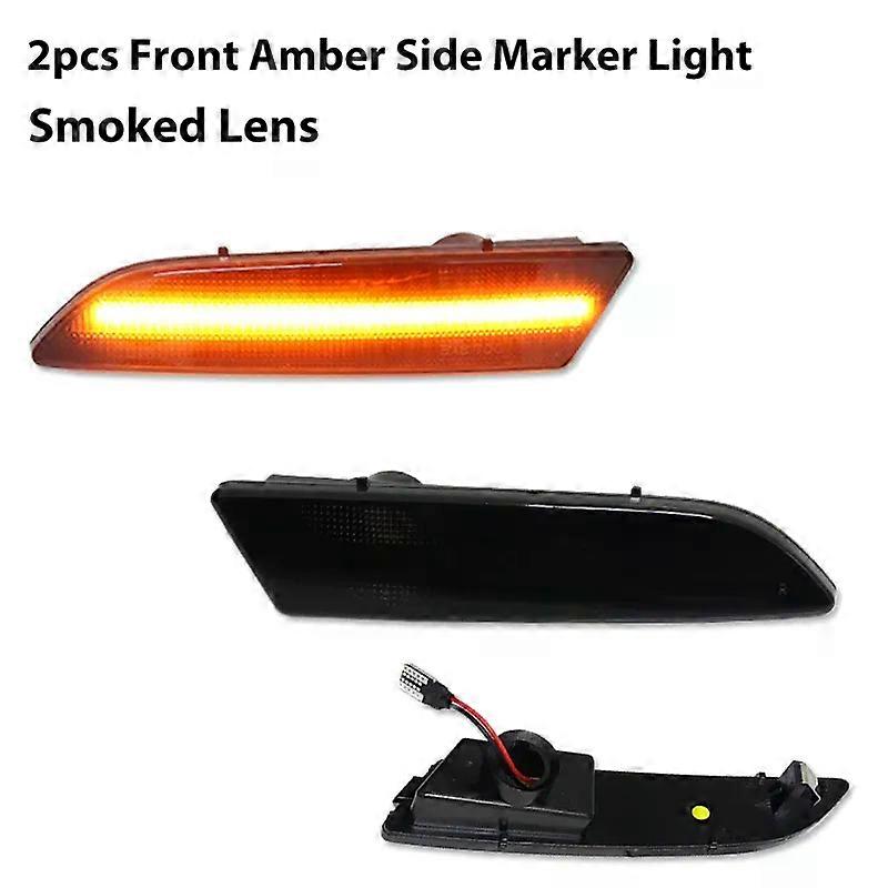 Applies to 4PCS LED Side Marker light bumper front amber  rear red turn Signal Lights for 2004 2005 2006 2007 -2008 Chrysler Crossfire