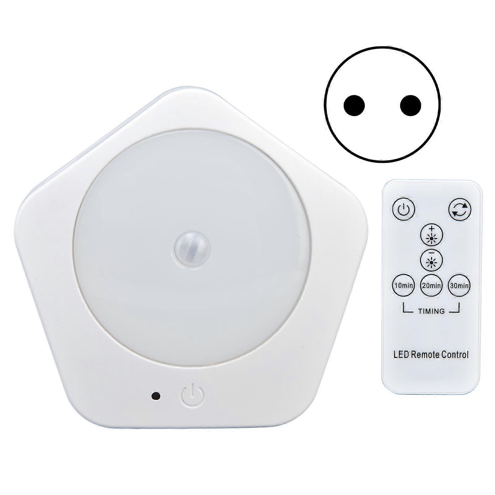 A Second Dimmable Plug-In Induction Night Light with Timer for Kitchen and Bedroom, Adjustable Brightness, Energy Efficient