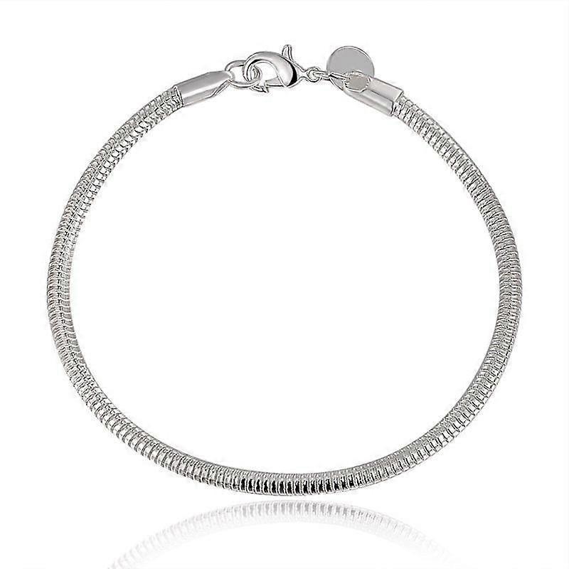 Fashion Silver Plated Copper Snake Bone Bracelet