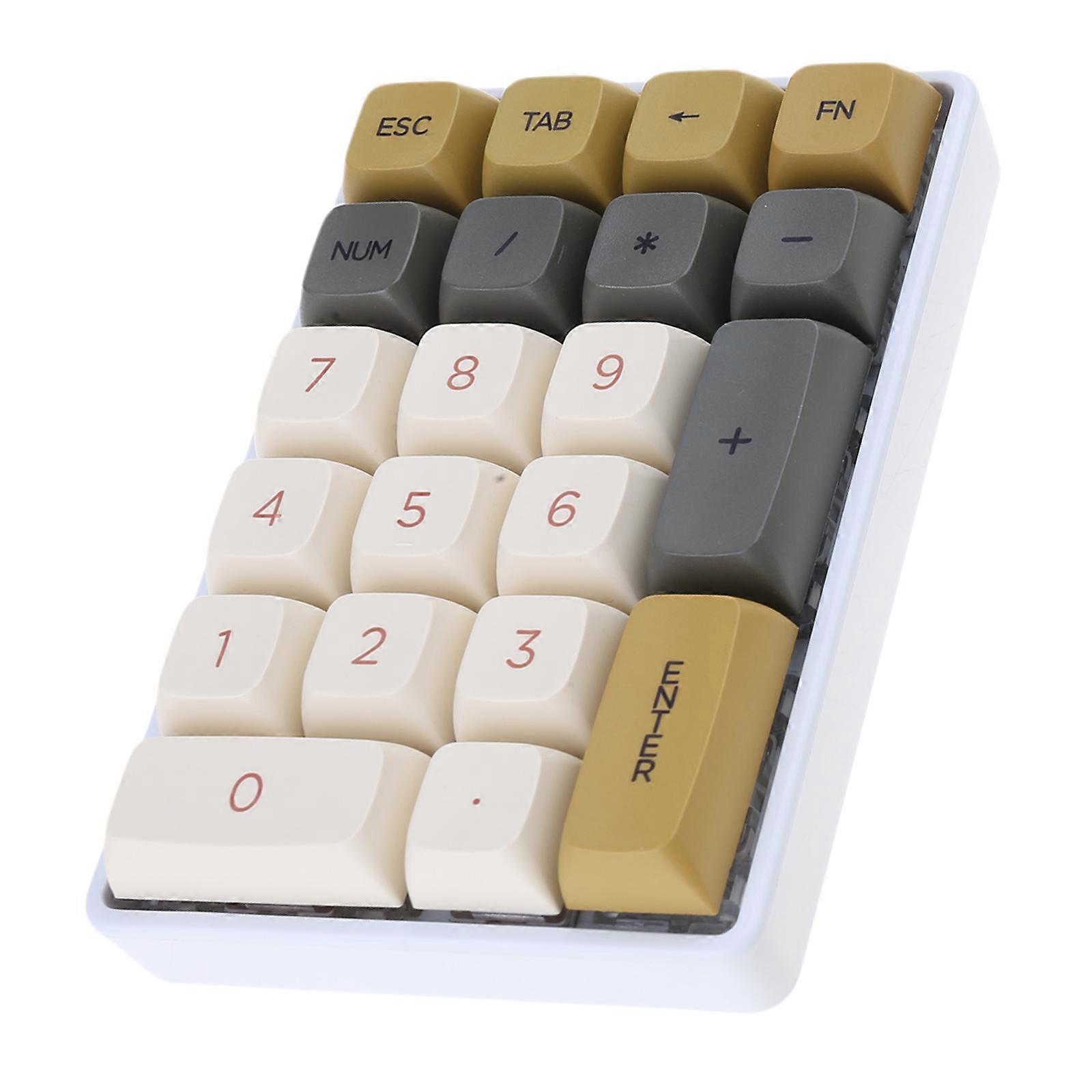 Numeric Keypad 21 Key Corded Bluetooth-compatible Number Pad External Portable Numeric Keyboard for Laptop Notebook