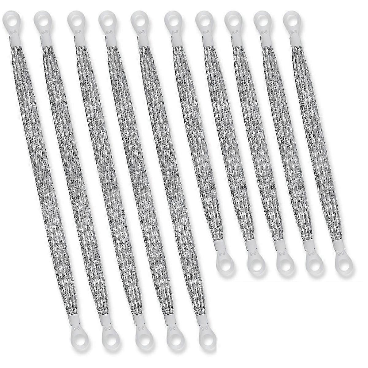 10pcs通用汽车接地带，10/12英寸发动机接地带套件编织铜接地St JN