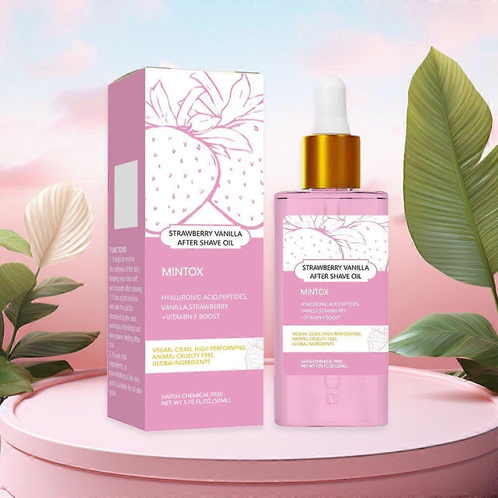 Strawberry Vanilla After Shave Oil for Smooth Skin, Soft Serve After Shave Oil, Deeply Hydrating, for Soothing Skin Post-Shave