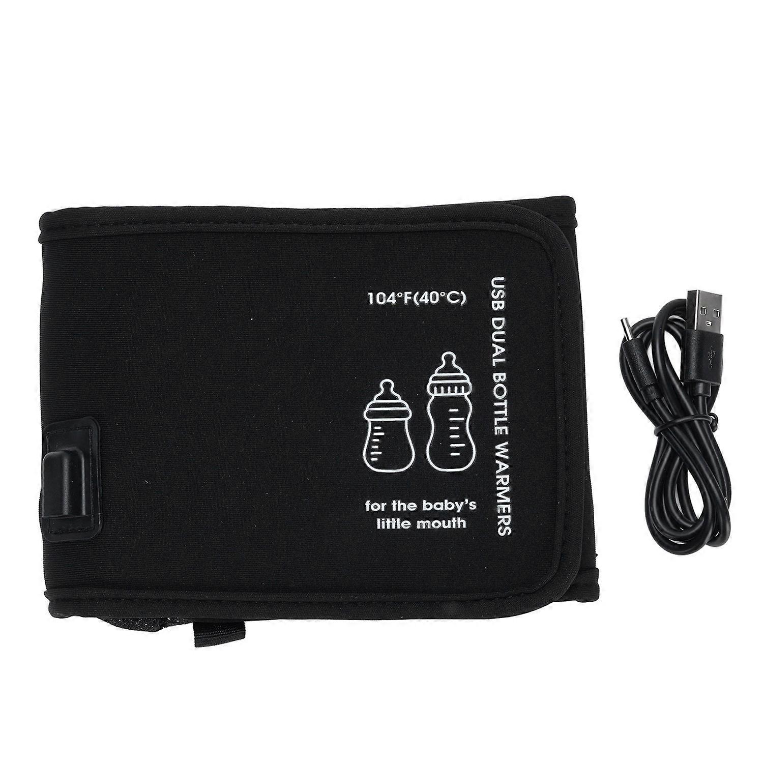 USB Dual Bottle Warmer Constant Temperature Portable Baby Bottle Warmer USB Milk Heat Keeper for Car