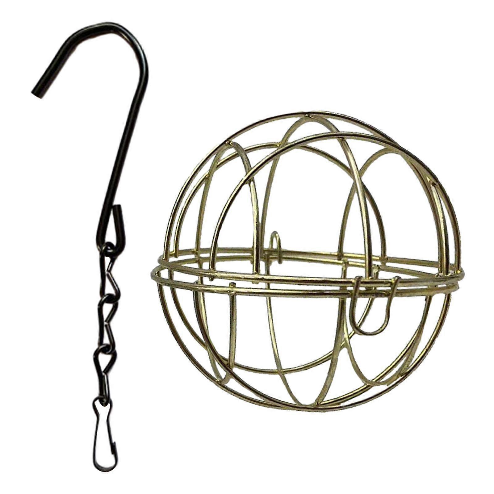 Hanging Bird Feeder Globe Cage Bird Feeder with Chain Iron Bird Feeding Station