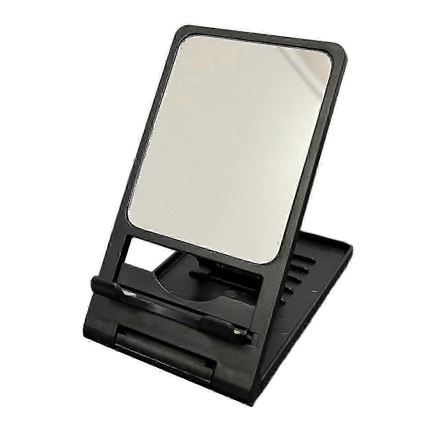 Phone Stand Angle Adjustable with Mirror Stable Support Foldable Tablet Holder Lazy Desktop Phone
