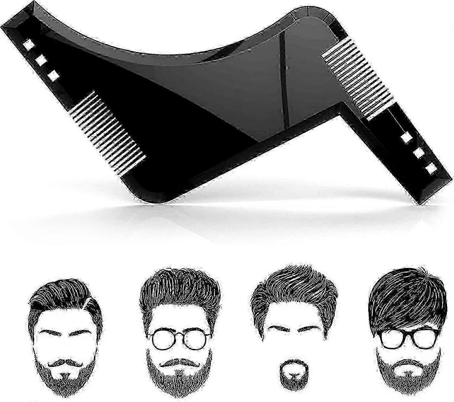 professional beard stencil,beard shapes for chin beard, sideburns, neck,styling toolbrown