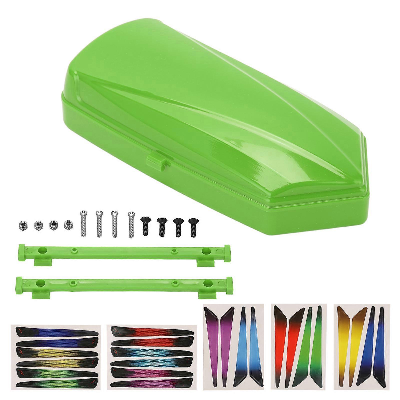 RC Roof Trunk Luggage Suitcase with Bracket Stickers Screw Nut for SCX10 90046 1/10 1/8 RC CarGreen
