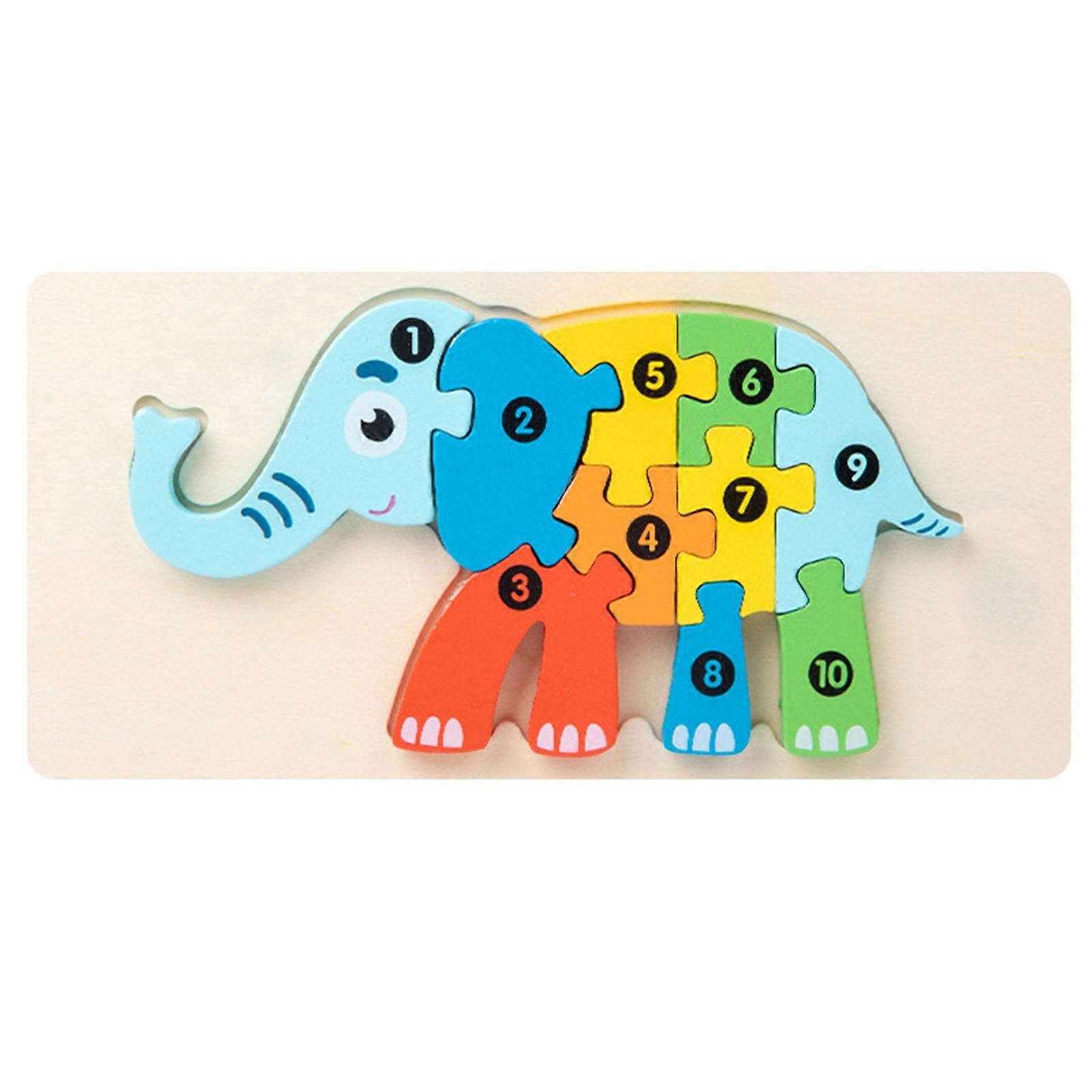 Wooden Matching 3D Puzzle Educational Interesting Matching Jigsaw Puzzle Toy for Home Party