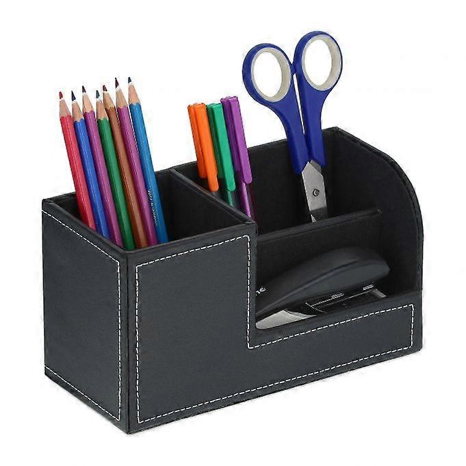 Desk organizer faux leather