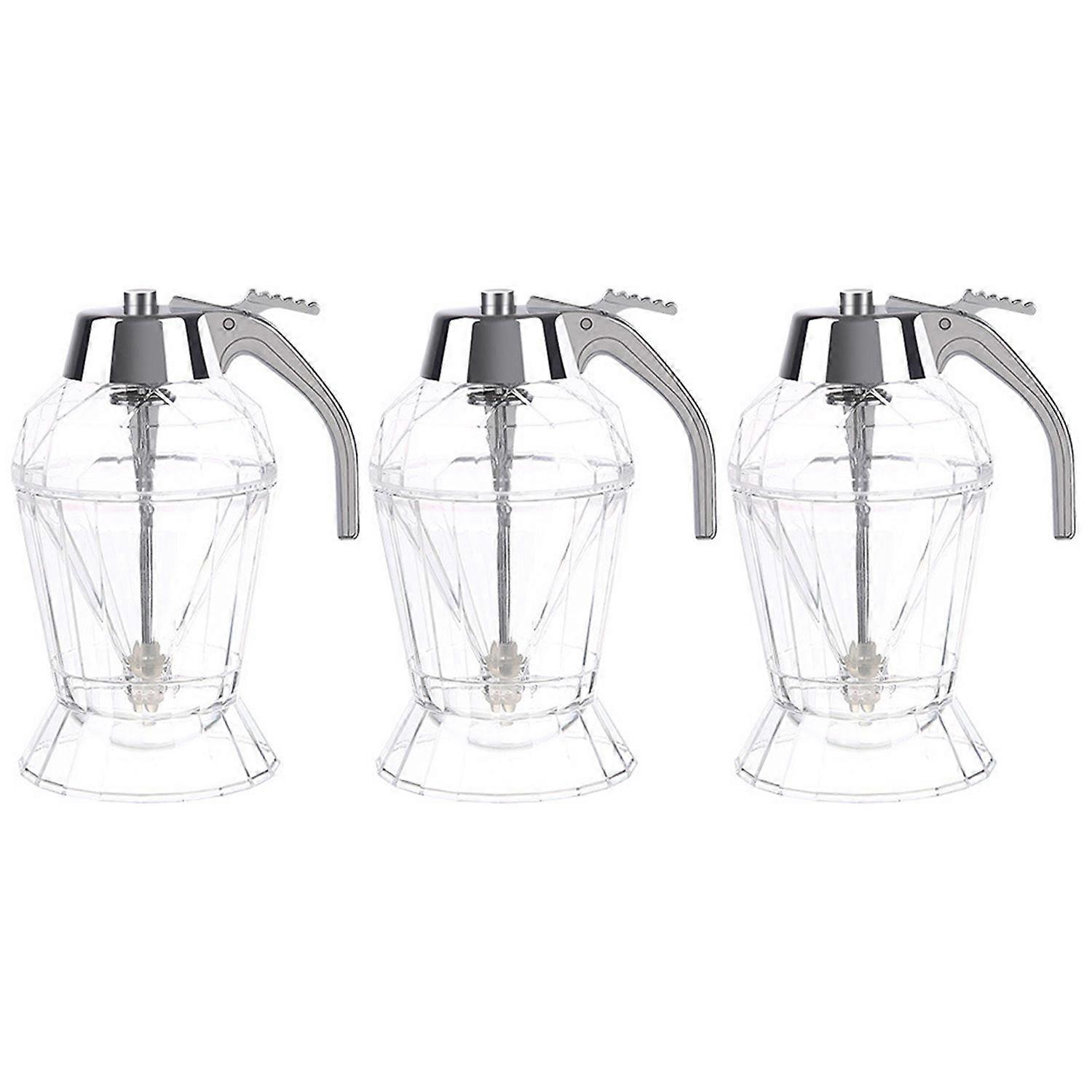 2/3Pcs Maple Syrup Dispensers Honey Jars with Stand Handle Design Large Capacity BPA Free No Drip
