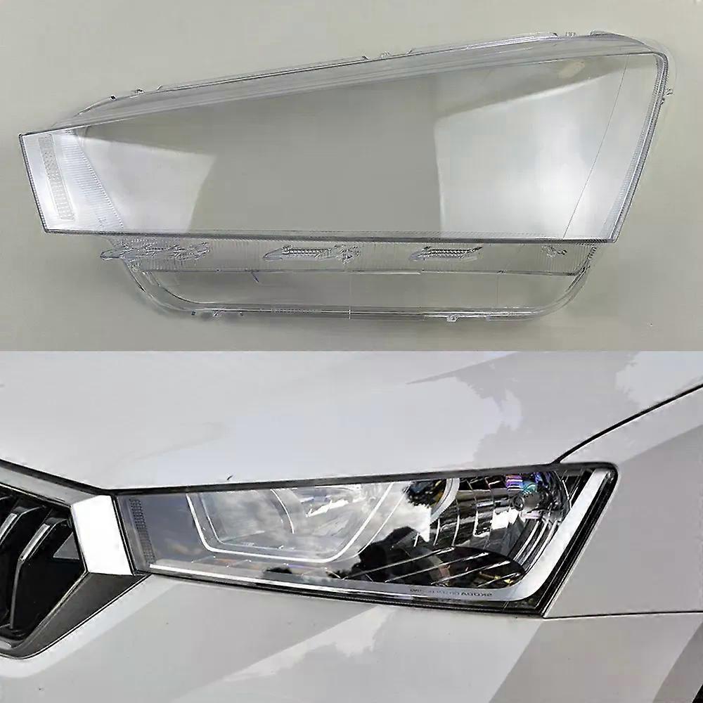 For Skoda Rapid 2020 2021 2022 Headlight Cover Transparent Mask Headlamp Lamp Shell Replace Original Lampshade Plexiglass