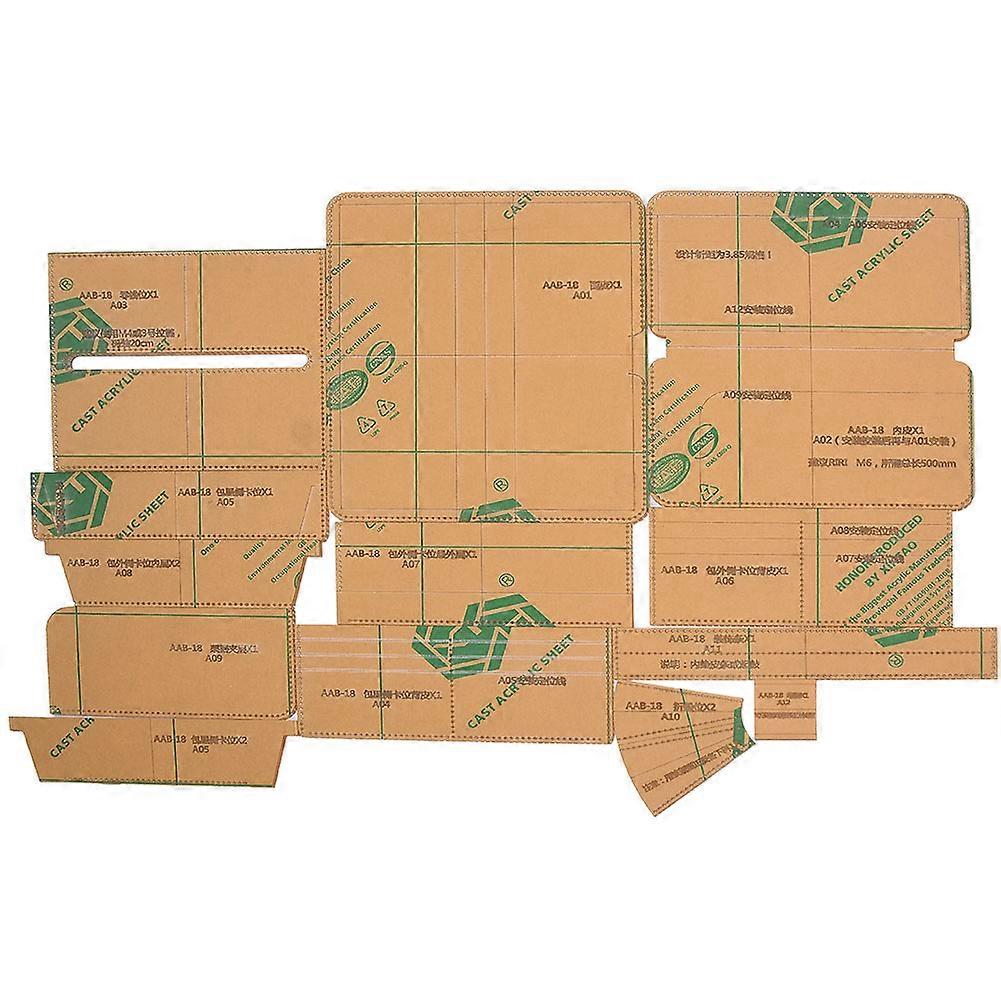 Long Wallet Pattern Stencil Acrylic Template Leather Crafts Mould DIY Tool