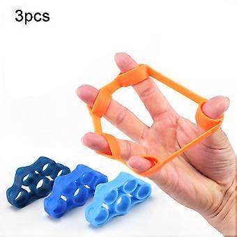 3 PCS Silicone Spring Exerciser Finger Sport Fitness Hand Grippers Muscle Power Training Grip Exerciser, Random Color Delivery