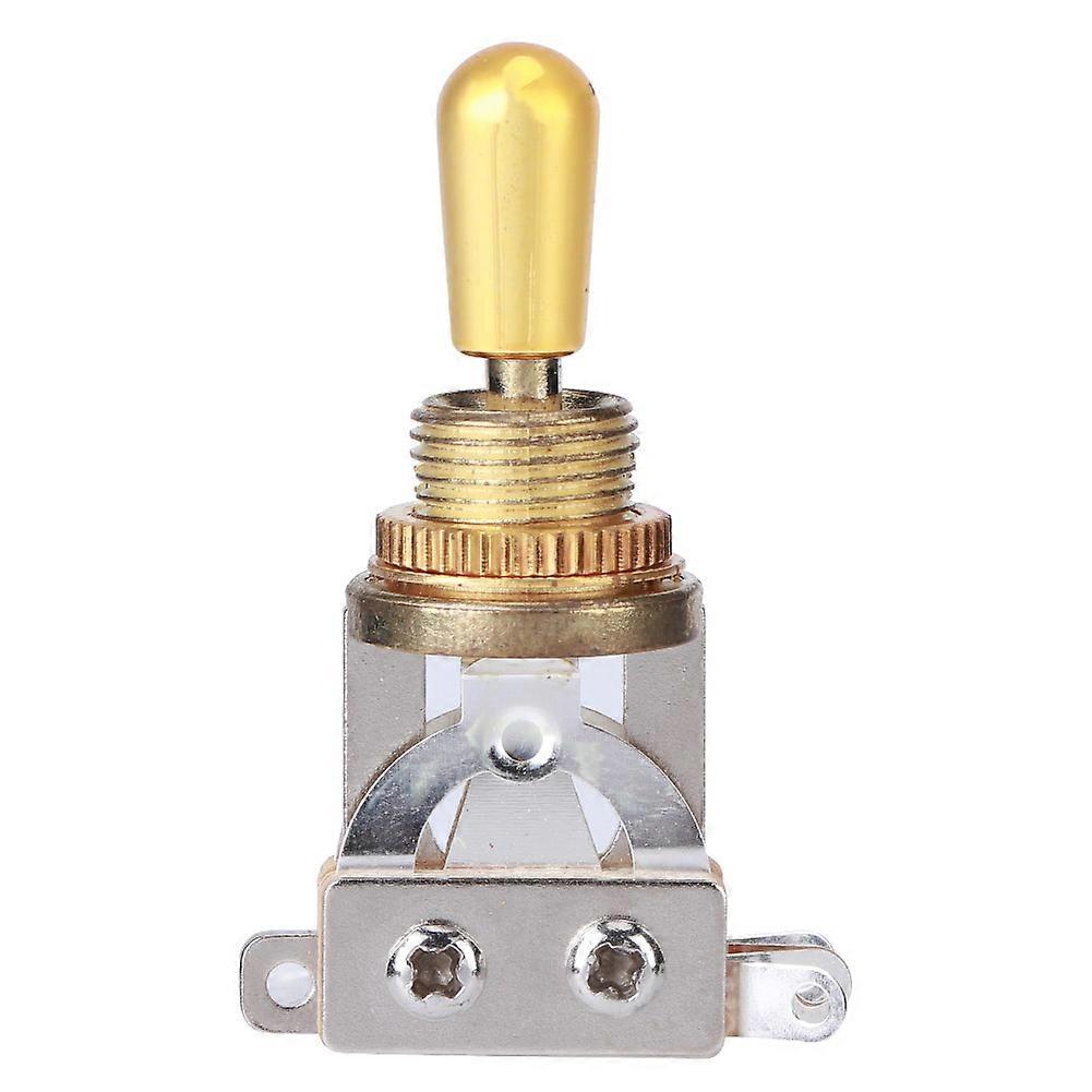3-Position Toggle Switch Guitar Tone Shifter Metal Cap Gold
