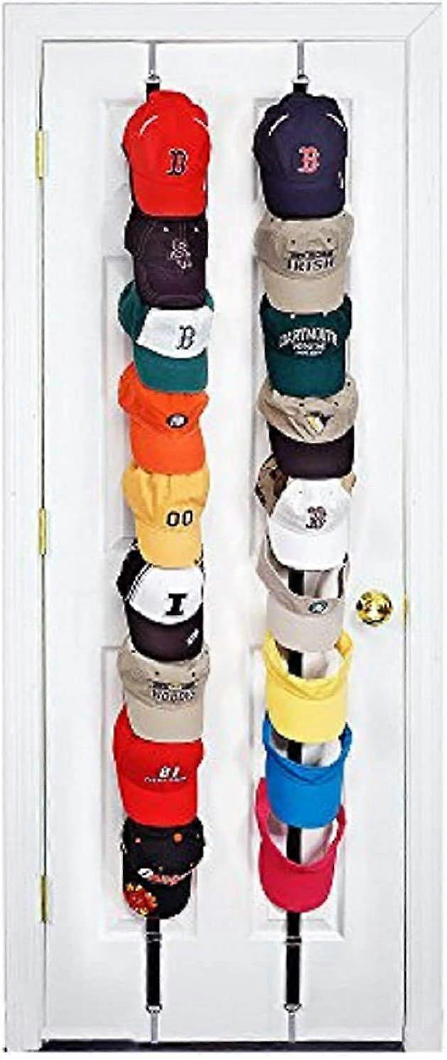Cap Rack 2 Packs - Holds up to 16 Caps for Baseball Hats, Ball Caps For Use In Two Different Rooms Excellent Ball Cap Rack Storage Holder Organizer Ha