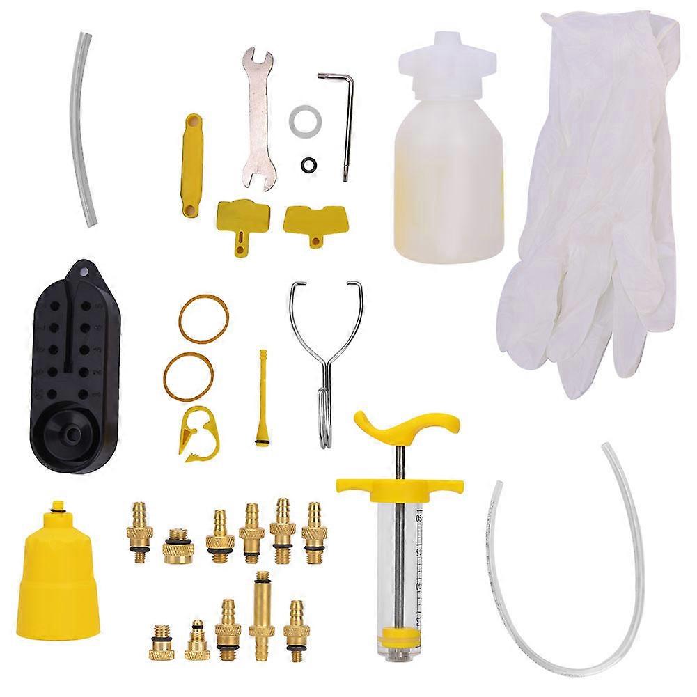 Hydraulic Bicycle Disc Brake Bleed Kit Set Plastic Metal Tool