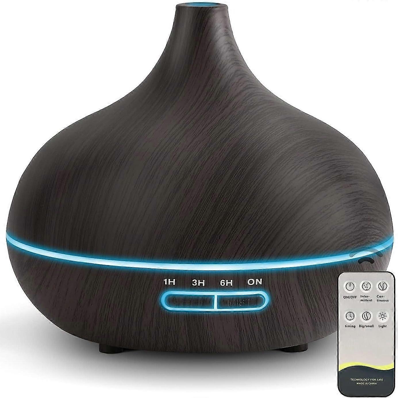 Aroma Diffuser with Essential Oils Set, 550ml Ultrasonic Diffuser with Remote Control, Adjustable LED Light