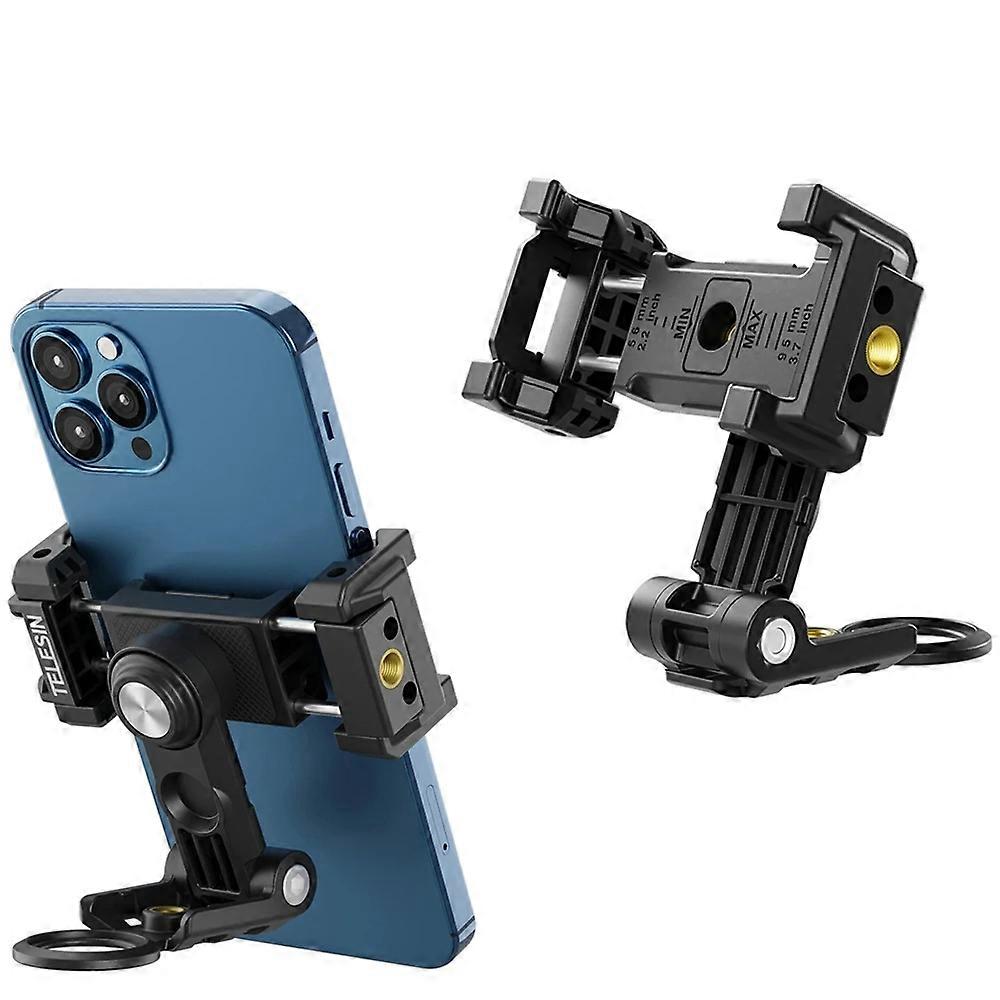 Telesin Mobile Phone Clip 360 Degree Rotating Desktop Bracket With Cold Shoe Mount
