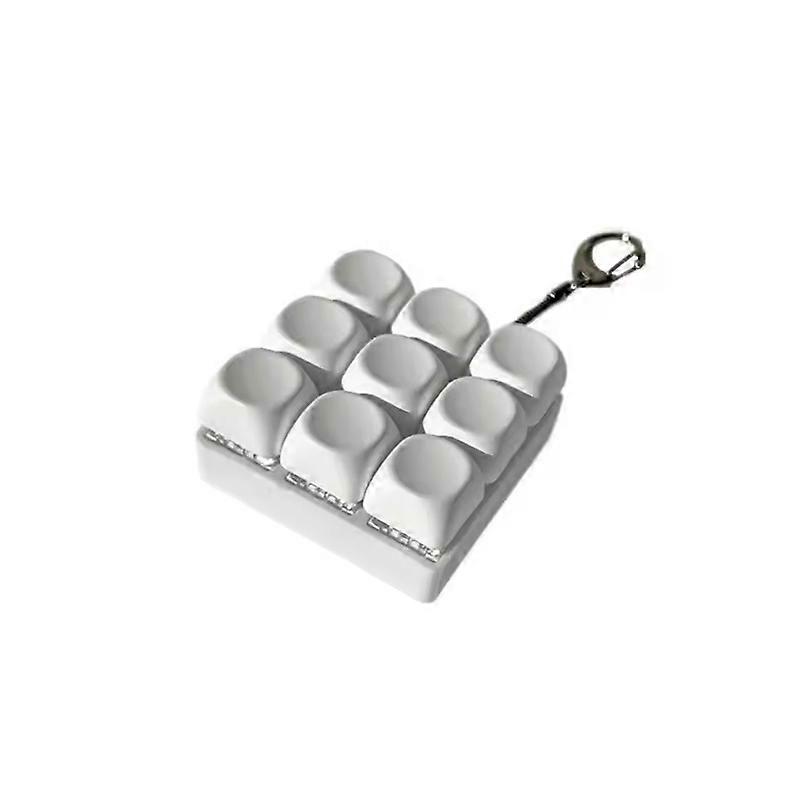 Keychain With Keyboard To Relieve Stress 4/9 Button Toy Relaxing And Quiet Mechanical Keyboard Easy To Remove Readjust