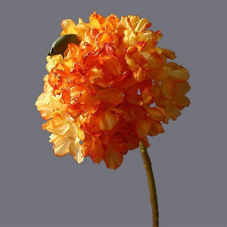 3pcs Home Decoration Short Edge Short Branch Hydrangea Simulation Flower (Yellow)