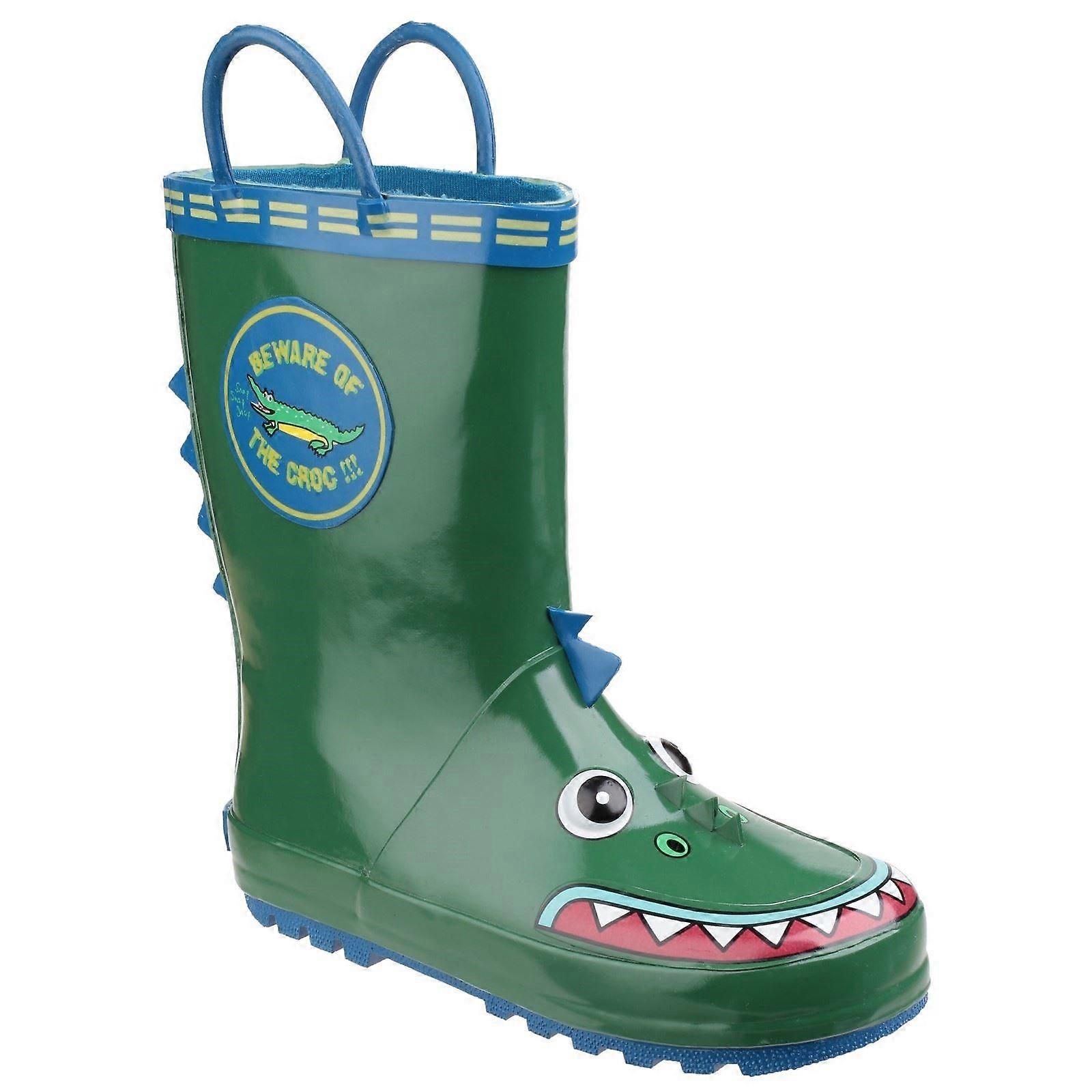 Cotswold Puddle Olive Unisex Rubber Childrens Wellingtons