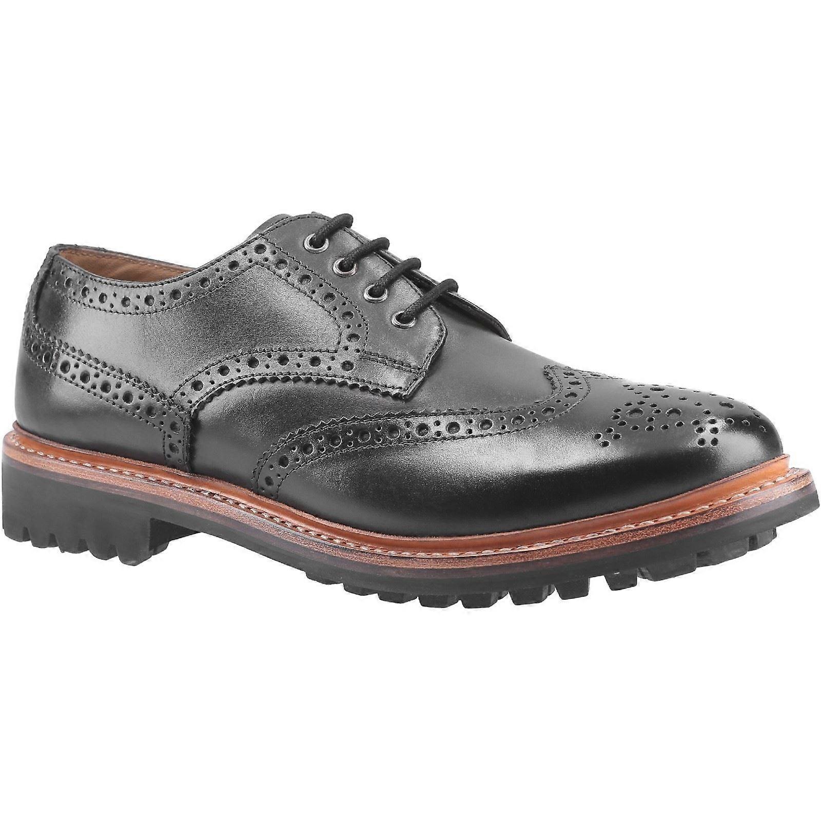 Cotswold Quenington Commando Black Mens Leather Shoes