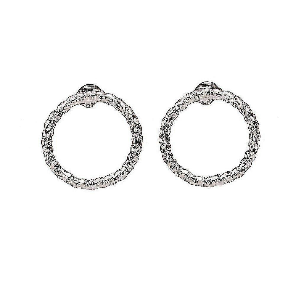 Simple Fashion Twist Circle Earrings Geometric Circle Earring Stud