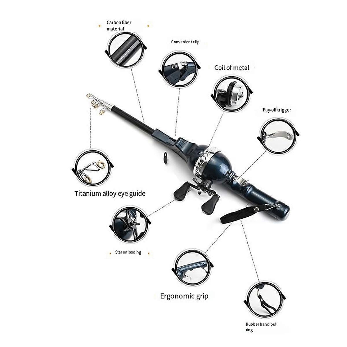 Portable Folding Fishing Rod Telescopic Fly Fishing Poles